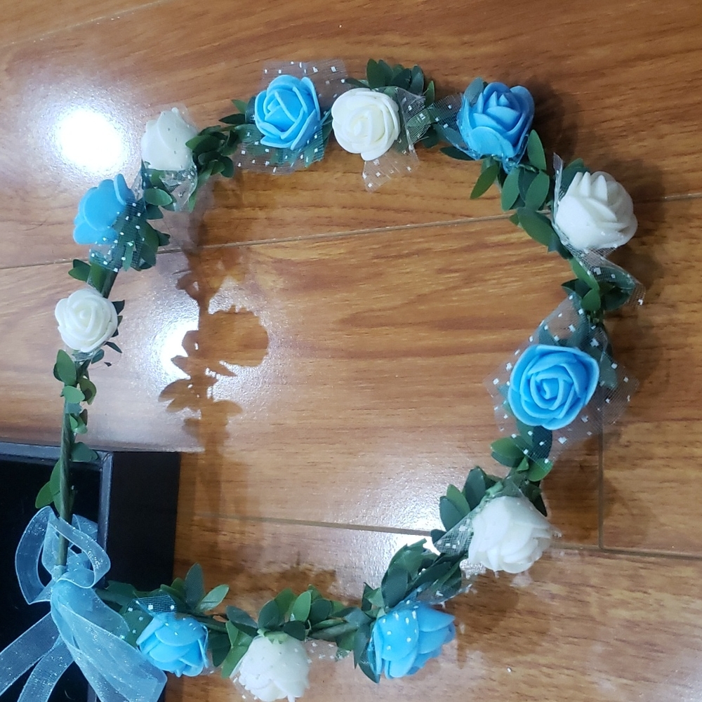 Wedding Floral Headband Women Flower Head Wreath Bride